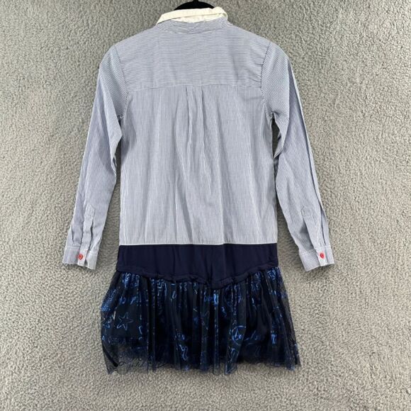Desigual Girls Long Sleeve Dress Size 9/10 artsy preppy stripes - Picture 2 of 14